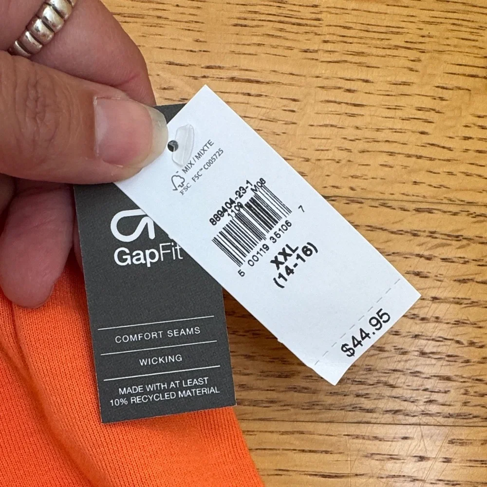 NWT Kids GapFit Hoodie in Neon Orange